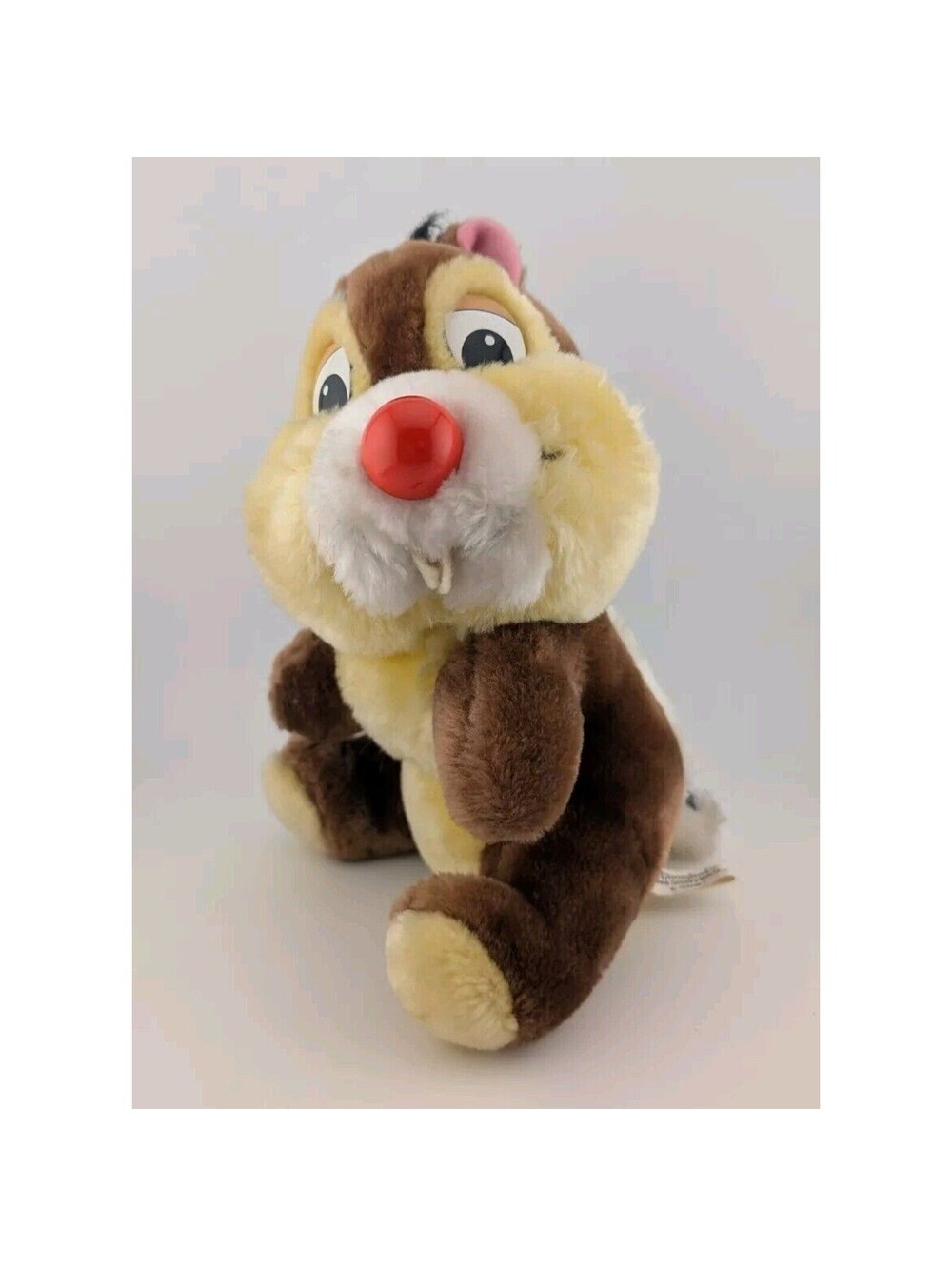 Chip & Dale Vintage Plush Stuffed Animal Disney World Disneyland 8" Toy Chipmunk